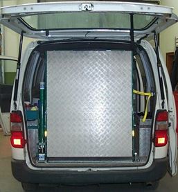 A loading ramp as part of a Syncro racking system
